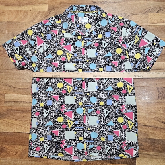 Fresh Prince of Bel-Air XL Retro 80s 90s Geometric Print Button Shirt - Picture 4 of 7